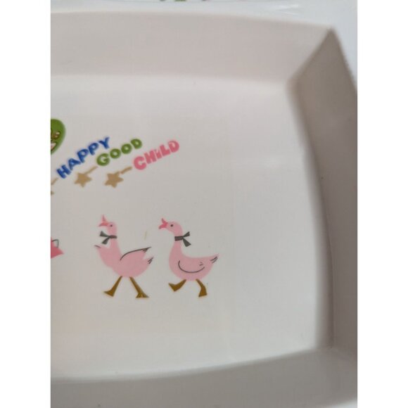 Peco Melamine Childs Sectioned Meal Tray 12x9 inch Shin-San 1983 geese fairy - Picture 5 of 12
